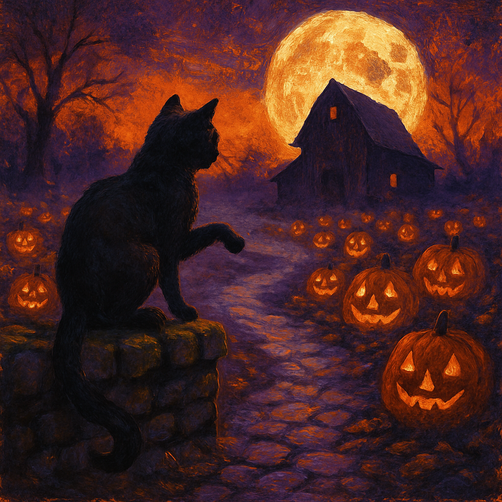 Moonlit Pumpkin Watch DIY paint by numbers