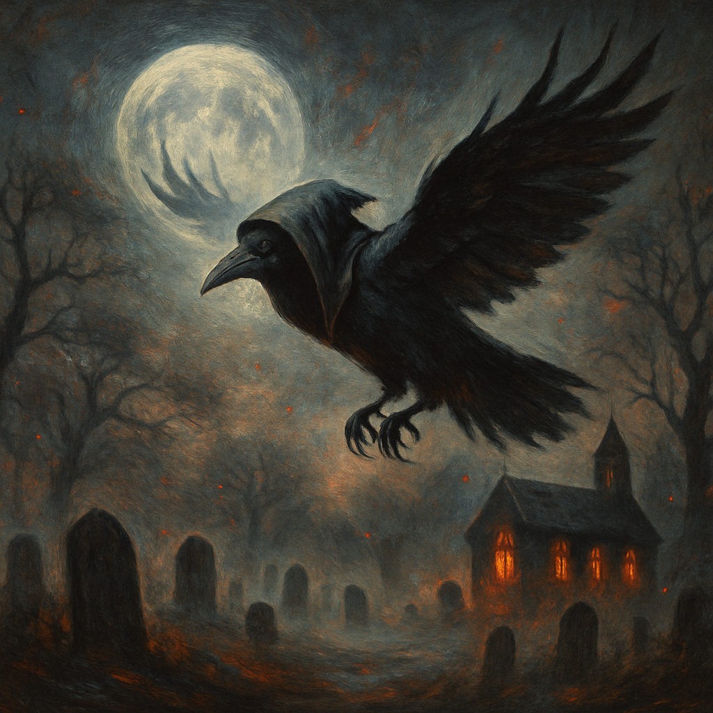 Raven Over Old Grave Lane Paint by numbers kits