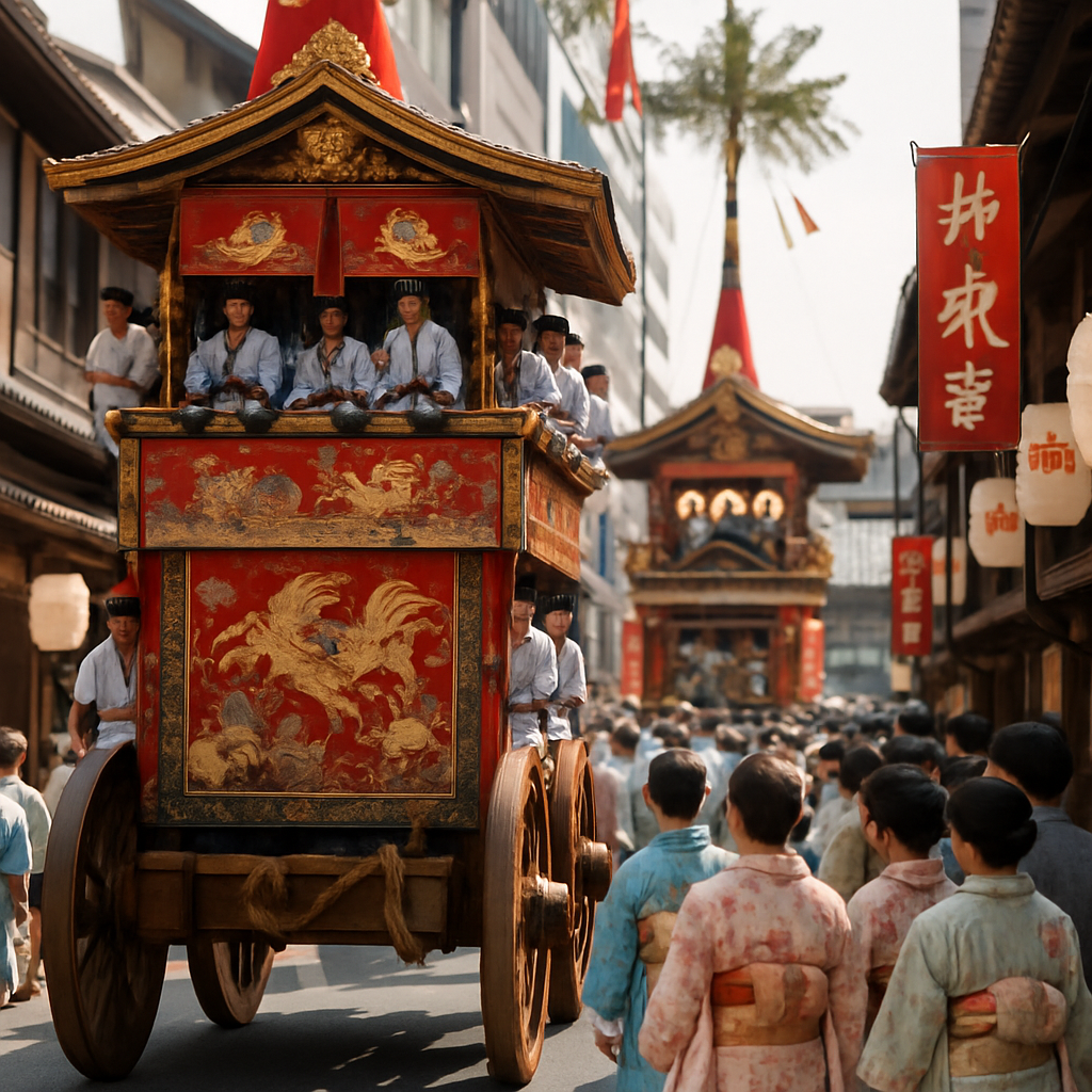 Gion Matsuri Yamaboko Floats Street Passage Numbered painting kits