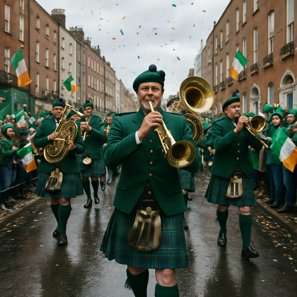 St. Patrick Parade Through Dublin Streets Paint by numbers art