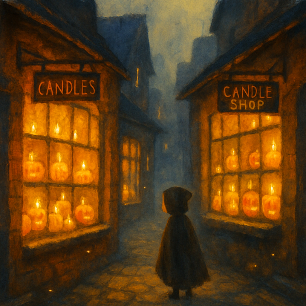Cozy Alley Of Candle Shops Number painting