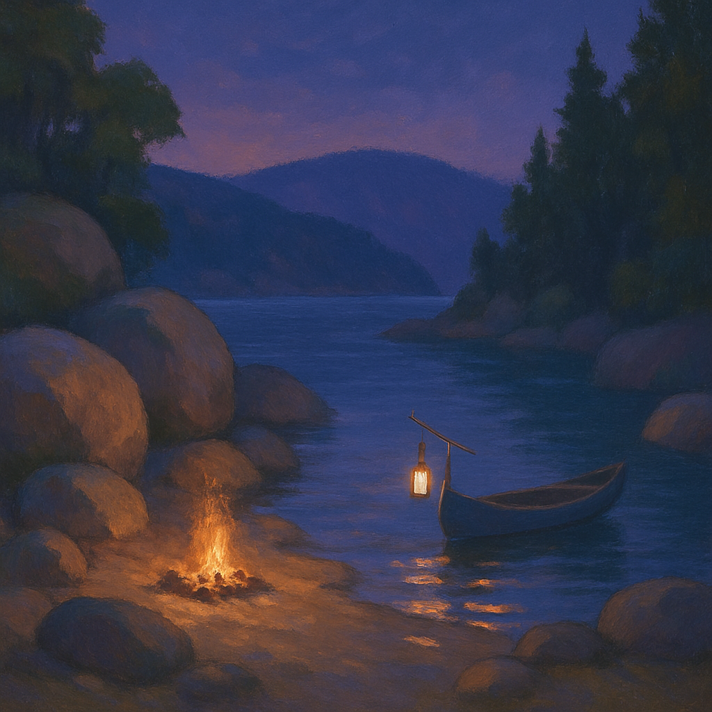 Hidden Cove Twilight Number painting