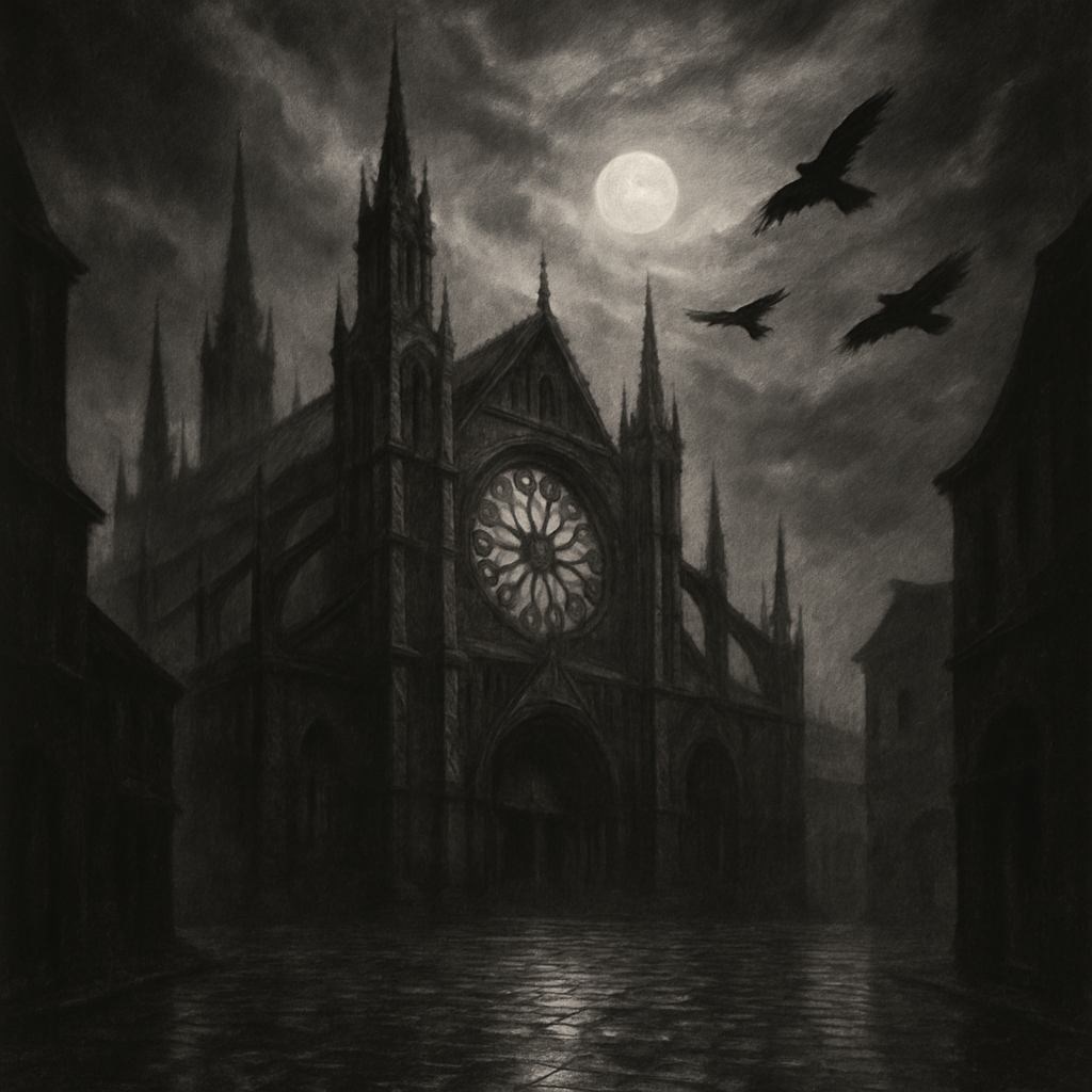 Gothic Nocturne Spires paint by numbers