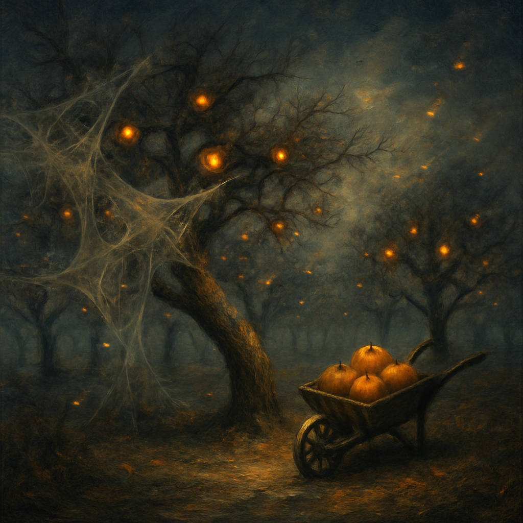 Cobwebbed Orchard Twilight paint by numbers