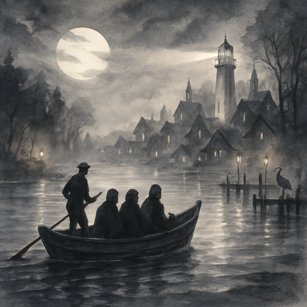 Spectral Ferry At Dusk Painting by numbers kit