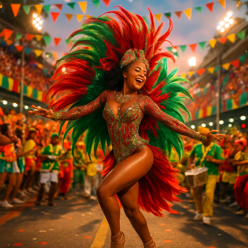 Carnival Samba Parade In Rio Streets paint by numbers