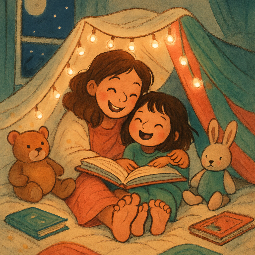 Playful Pillow Fort With Mom DIY paint by numbers
