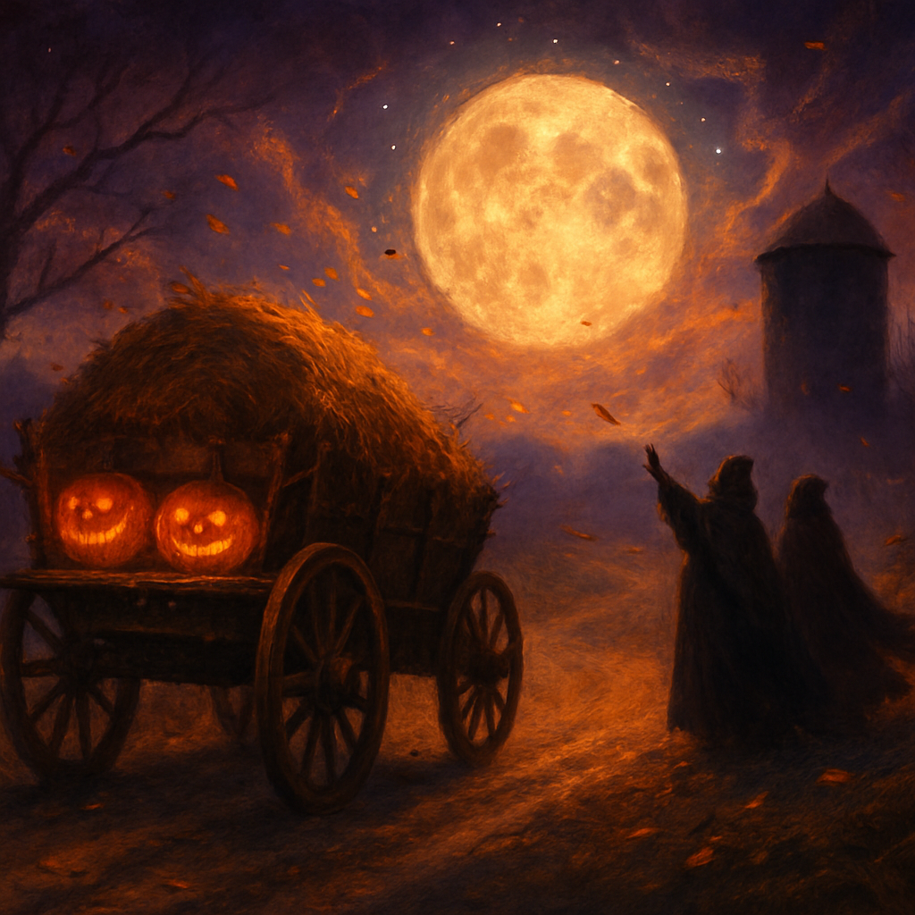 Hayride Under The Phosphor Moon Painting by numbers kit