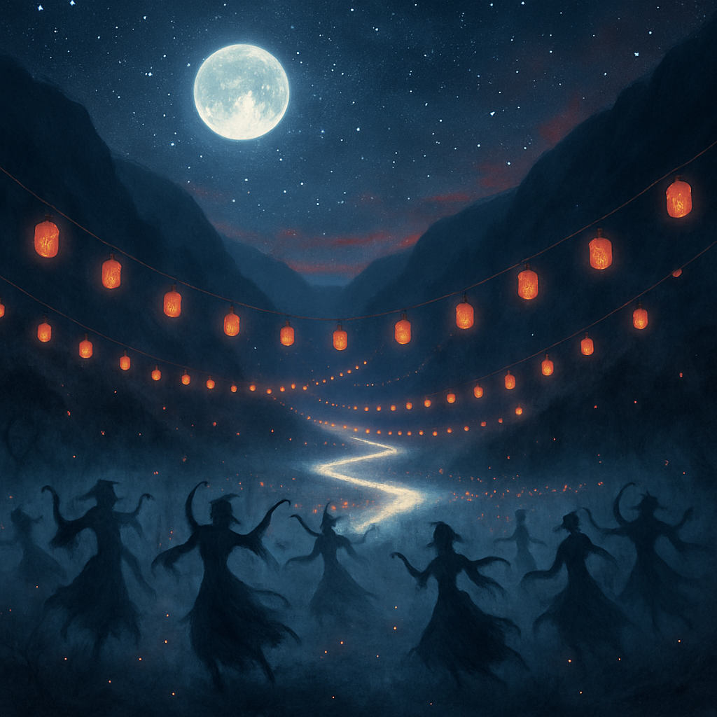 Song Of Hanging Lanterns paint by numbers