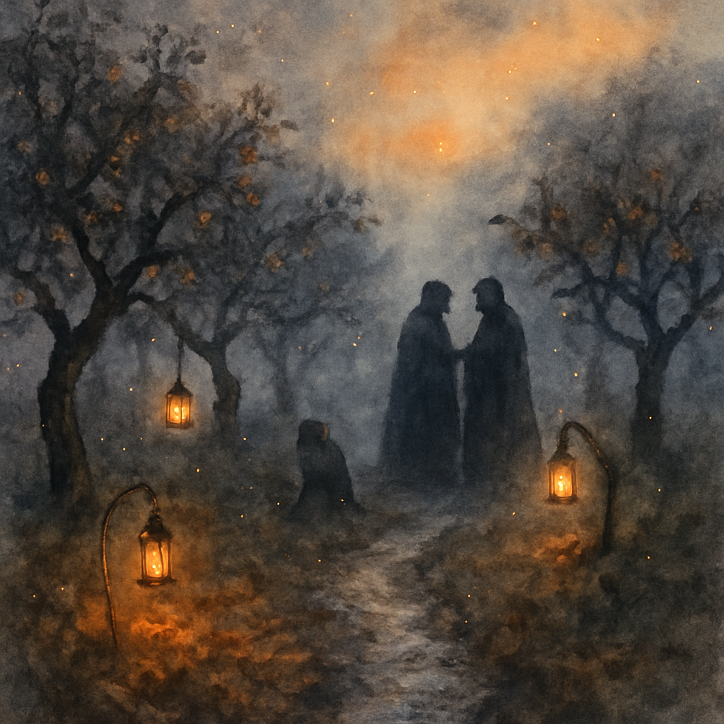 Fogbound Orchard Path Painting by numbers kit