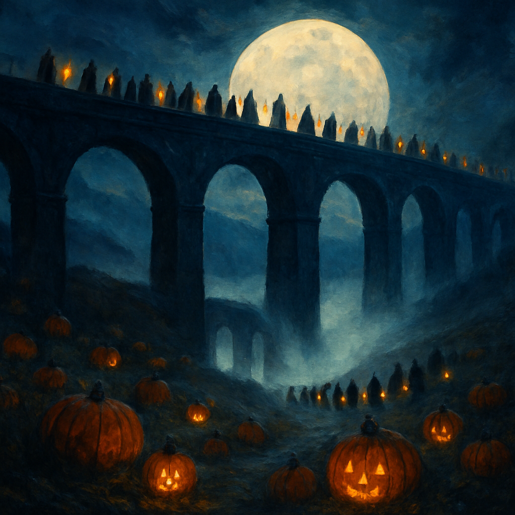 The Gloaming Viaduct paint by color