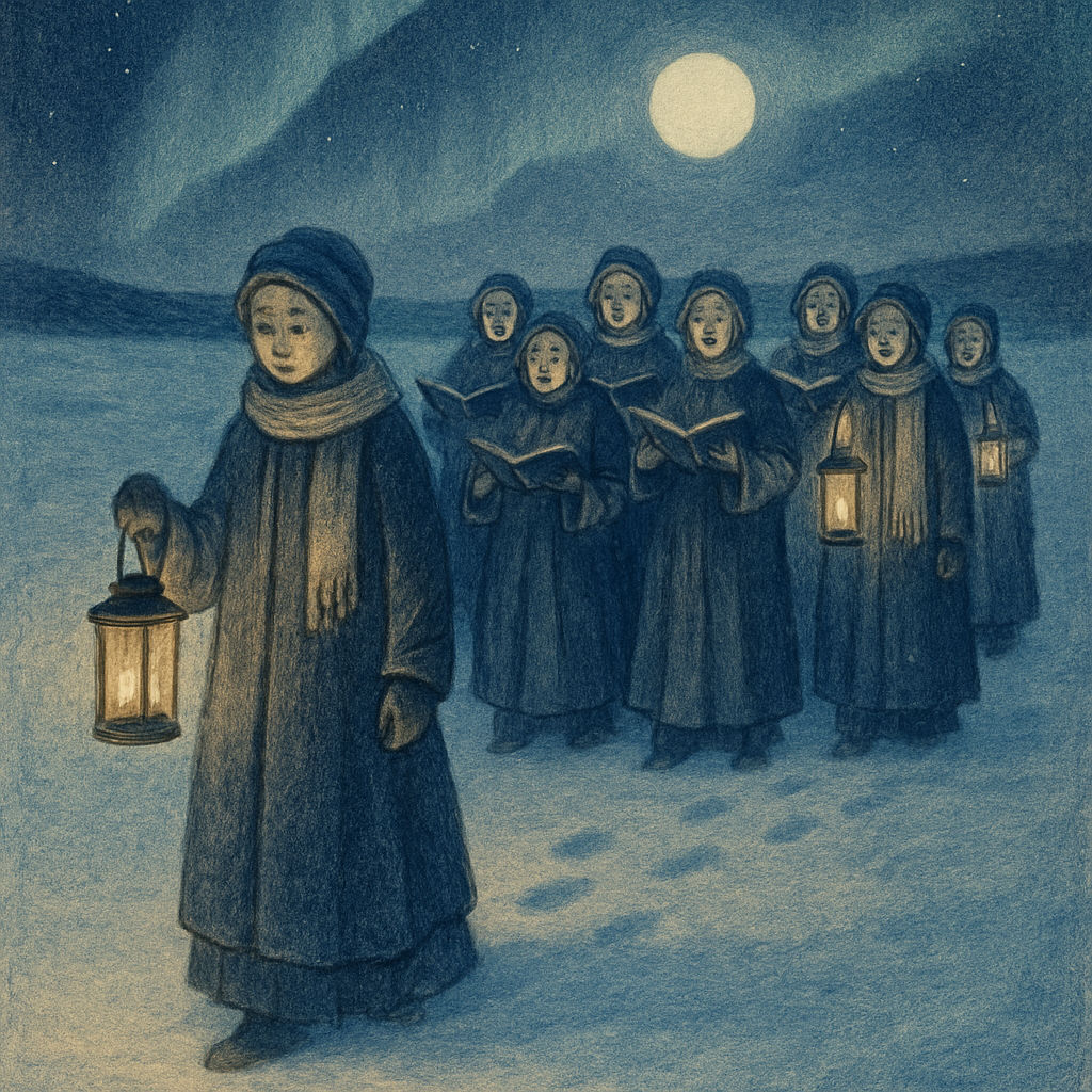 Polar Night Lantern Choir Painting by numbers kit
