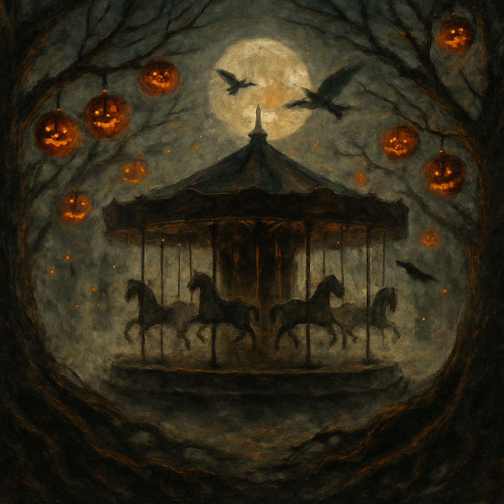 The Phantom Orchard Carousel painting number kit