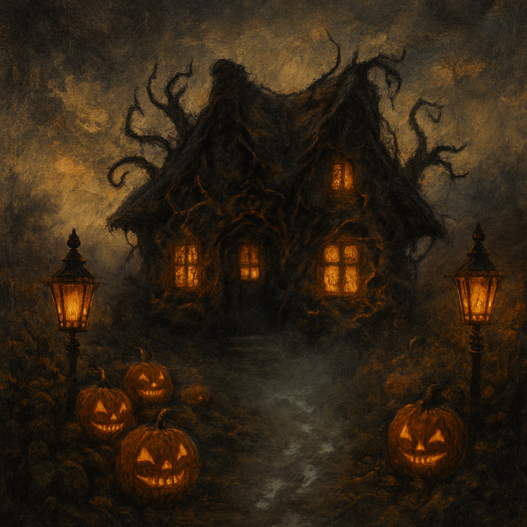 The Hollowhouse At Dusk painting number kit