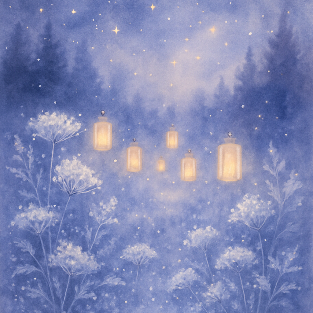 Nocturne Of The Lantern Garden paint by number