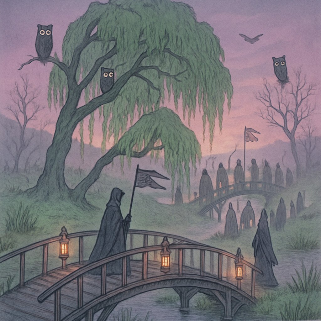The Lantern Crossing Of Silent Bridges Painting by numbers kit