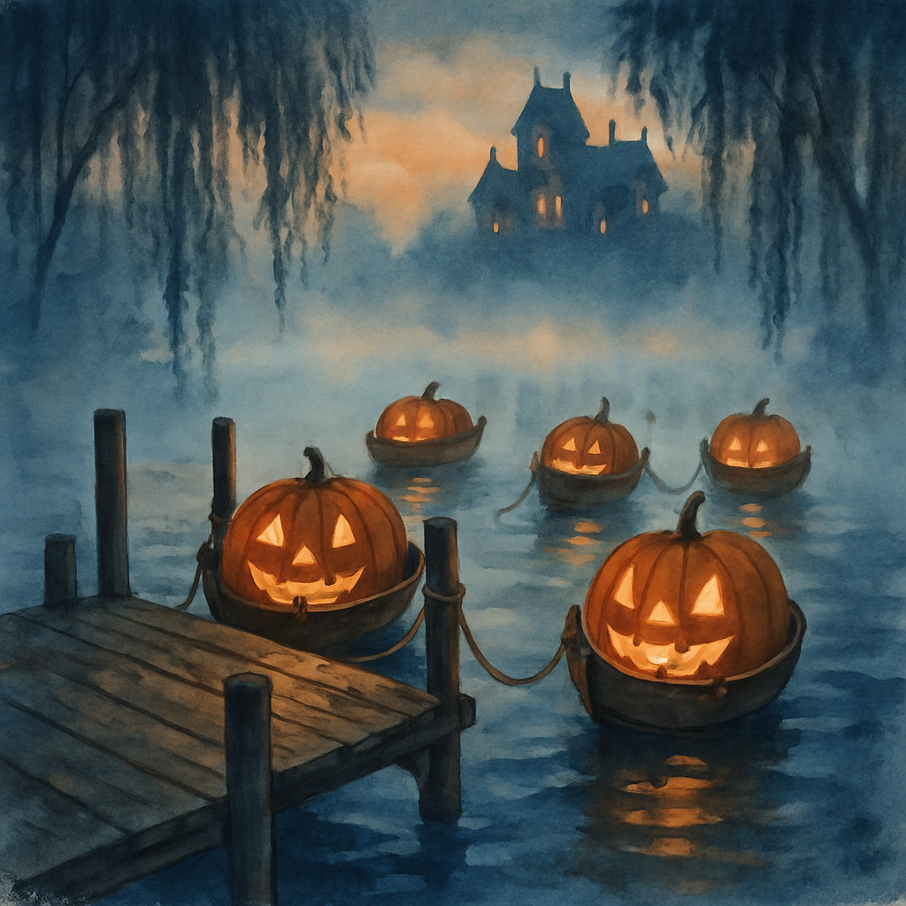 The Pier Of Lantern Boats Painting by numbers kit