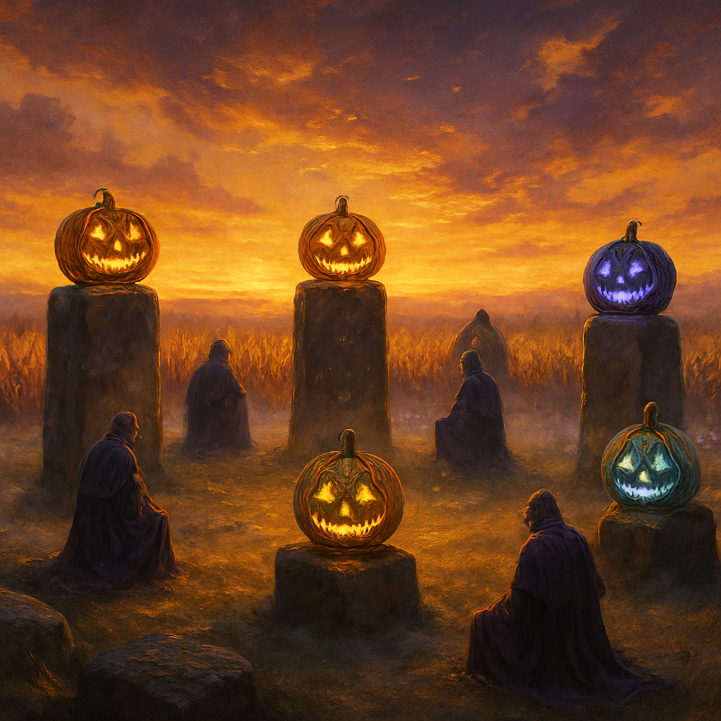 The Gilded Pumpkin Circle paint by numbers
