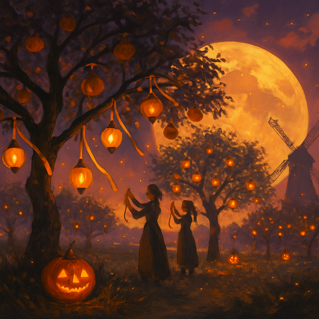 The Orchard Of Whispered Wishes Number painting