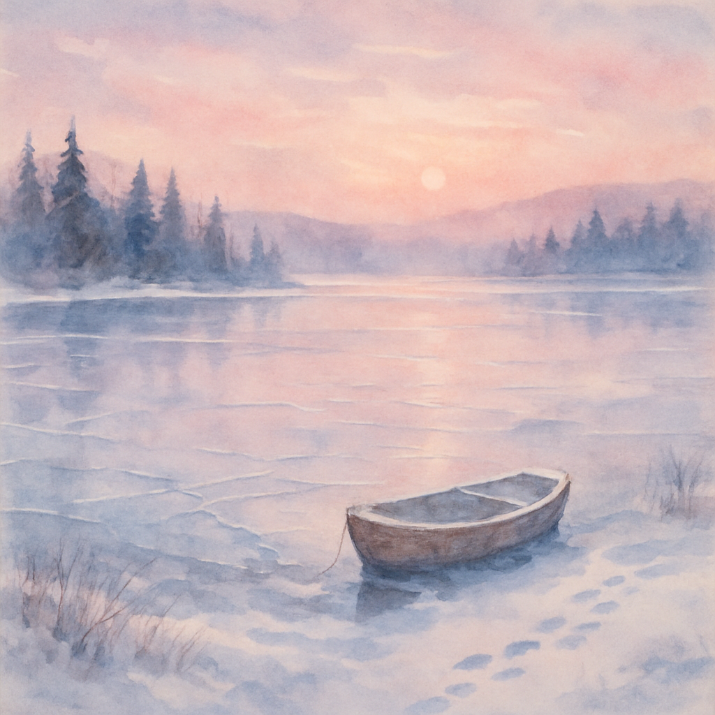Frozen Lake Reflections At Dawn Paint by numbers kits