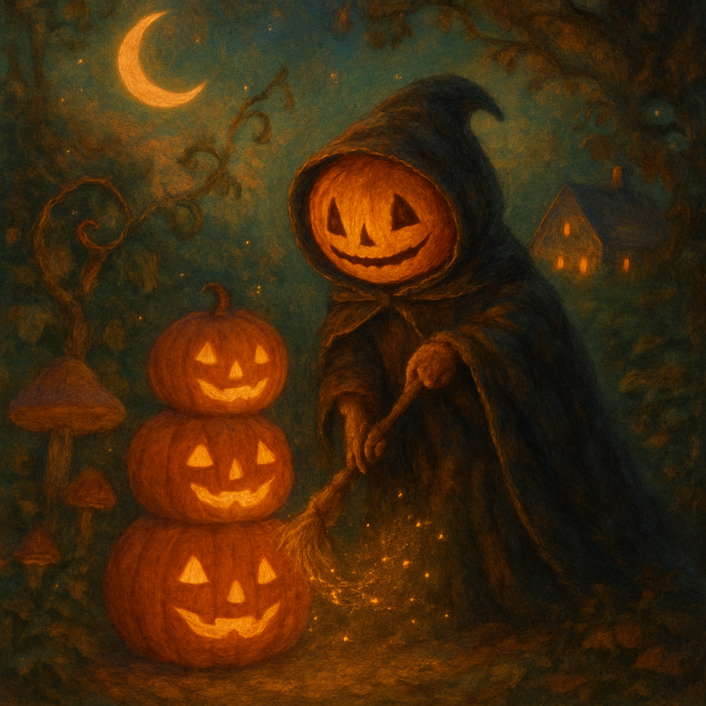 Cloaked Jack With Golden Sparkles Painting by numbers kit