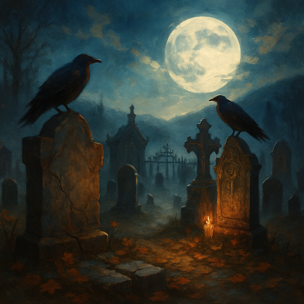 Ravenstone Cemetery Twilight DIY paint by numbers