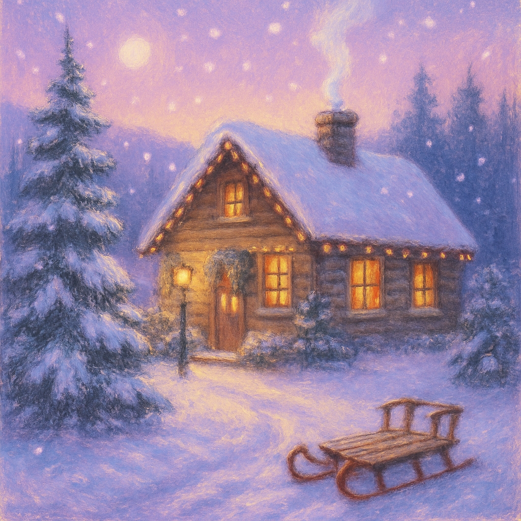 Cabin With Whispering Pines paint by number