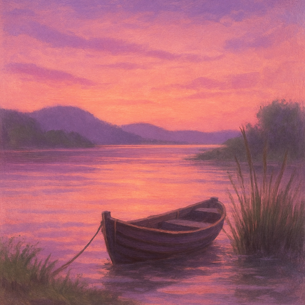 Lavender Dusk At The Fishermans Cove Painting by numbers kit
