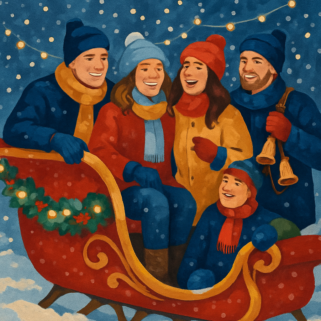 Starlit Sleigh Party DIY paint by numbers