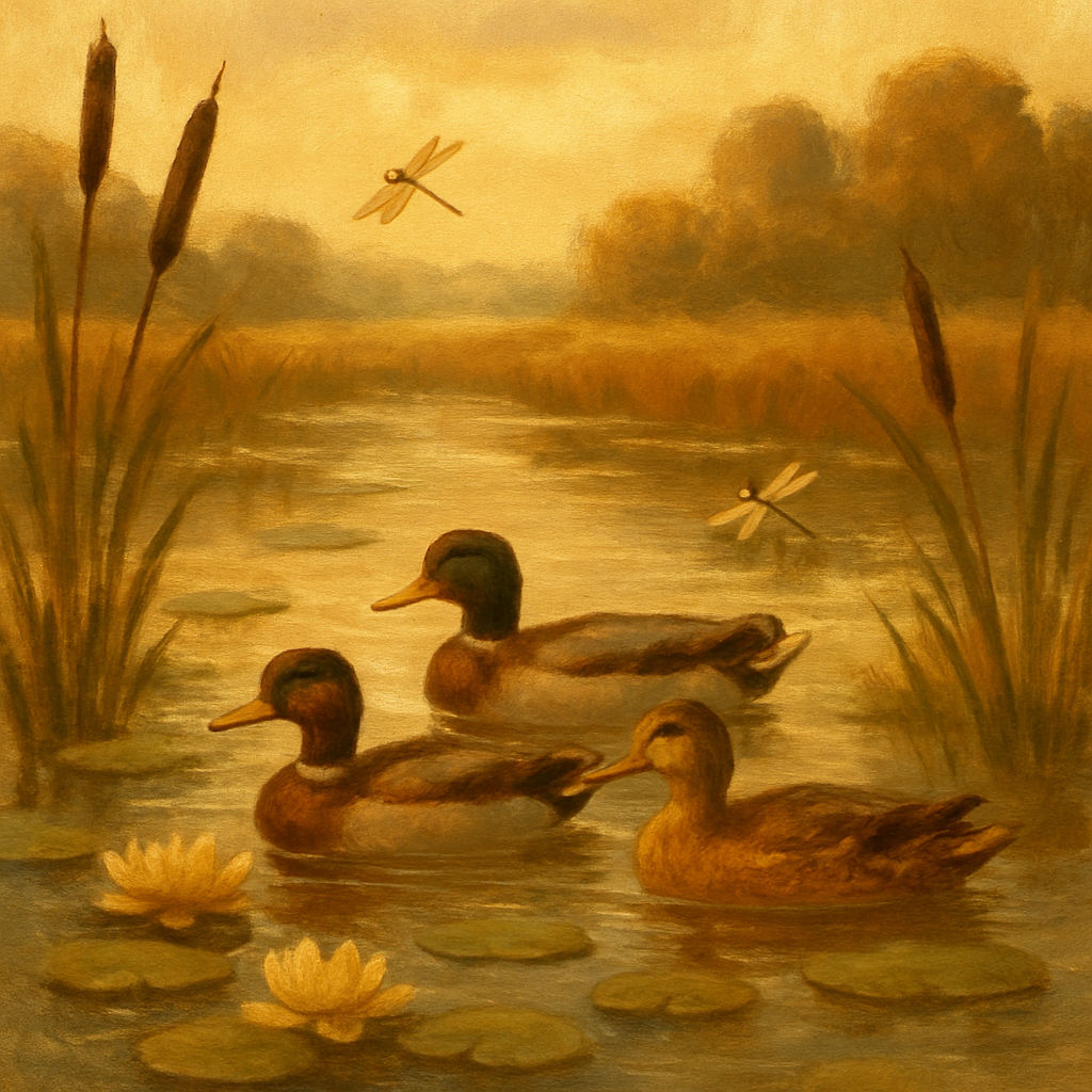Pond Duckside Afternoon Painting by numbers kit