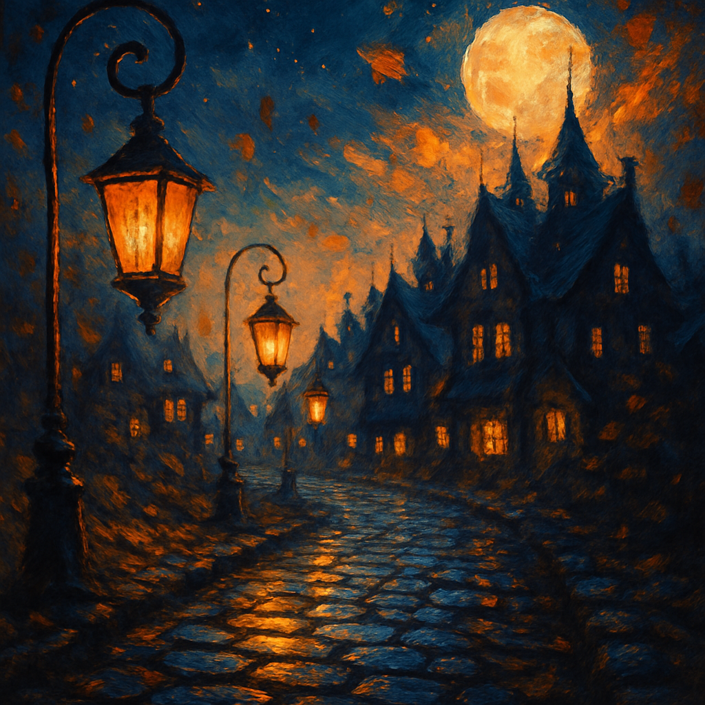 Cobblestone Lantern Lane Numbered painting kits