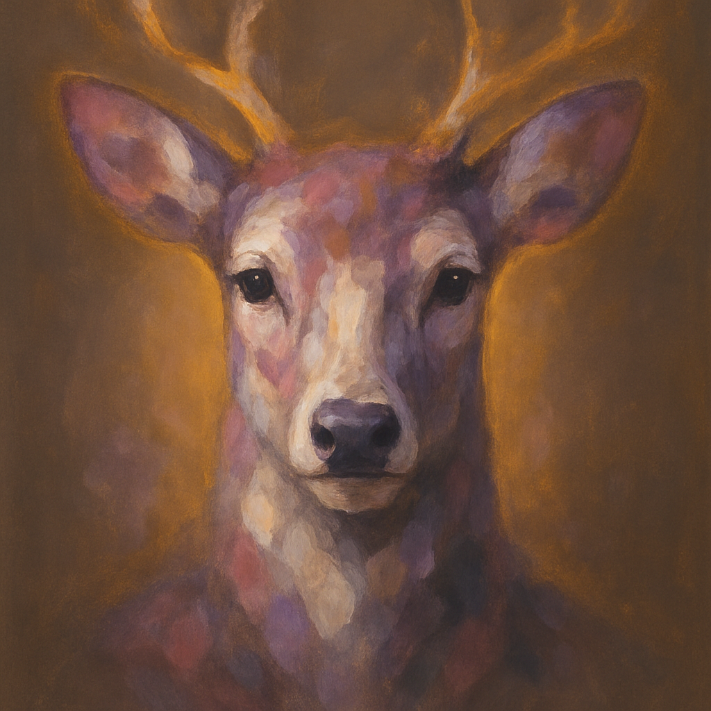 Gilded Deer Portrait DIY paint by numbers