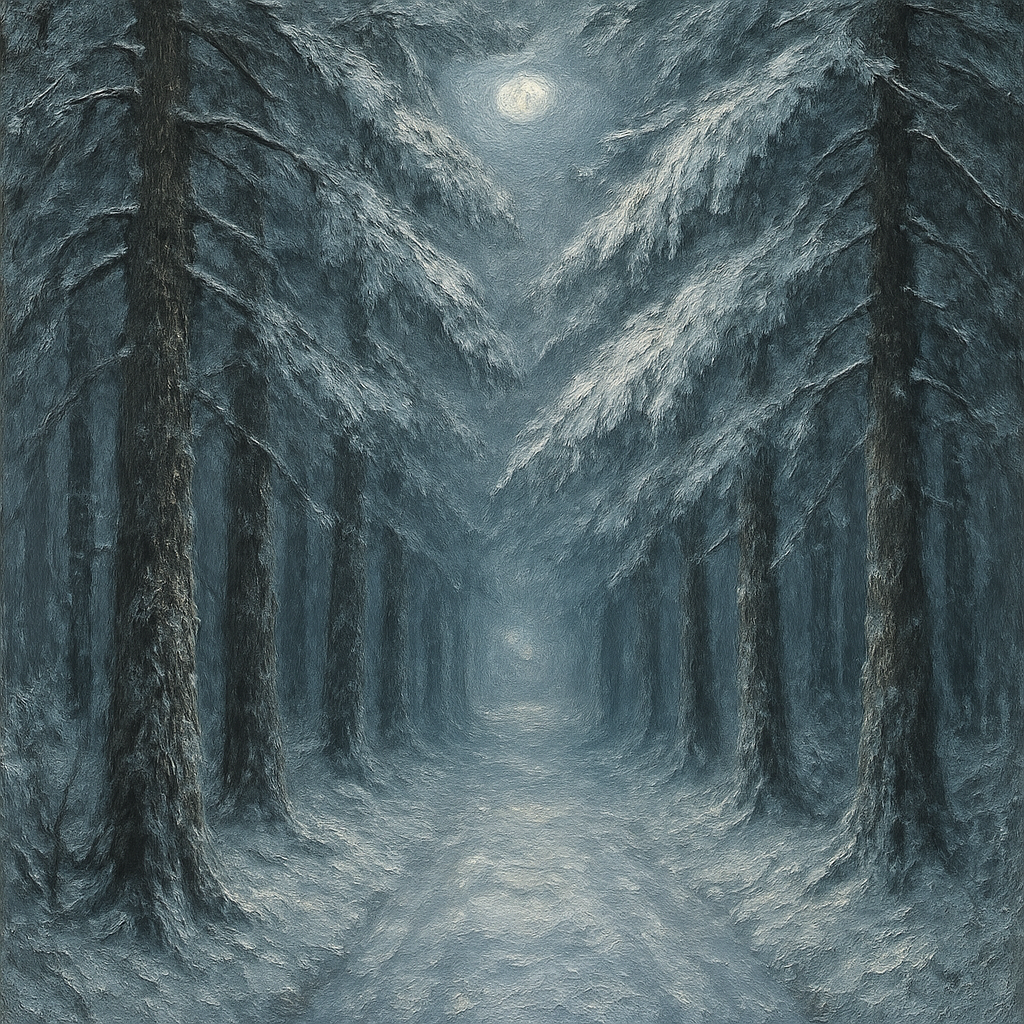 Pine Alley In Frosted Moon Glow DIY paint by numbers