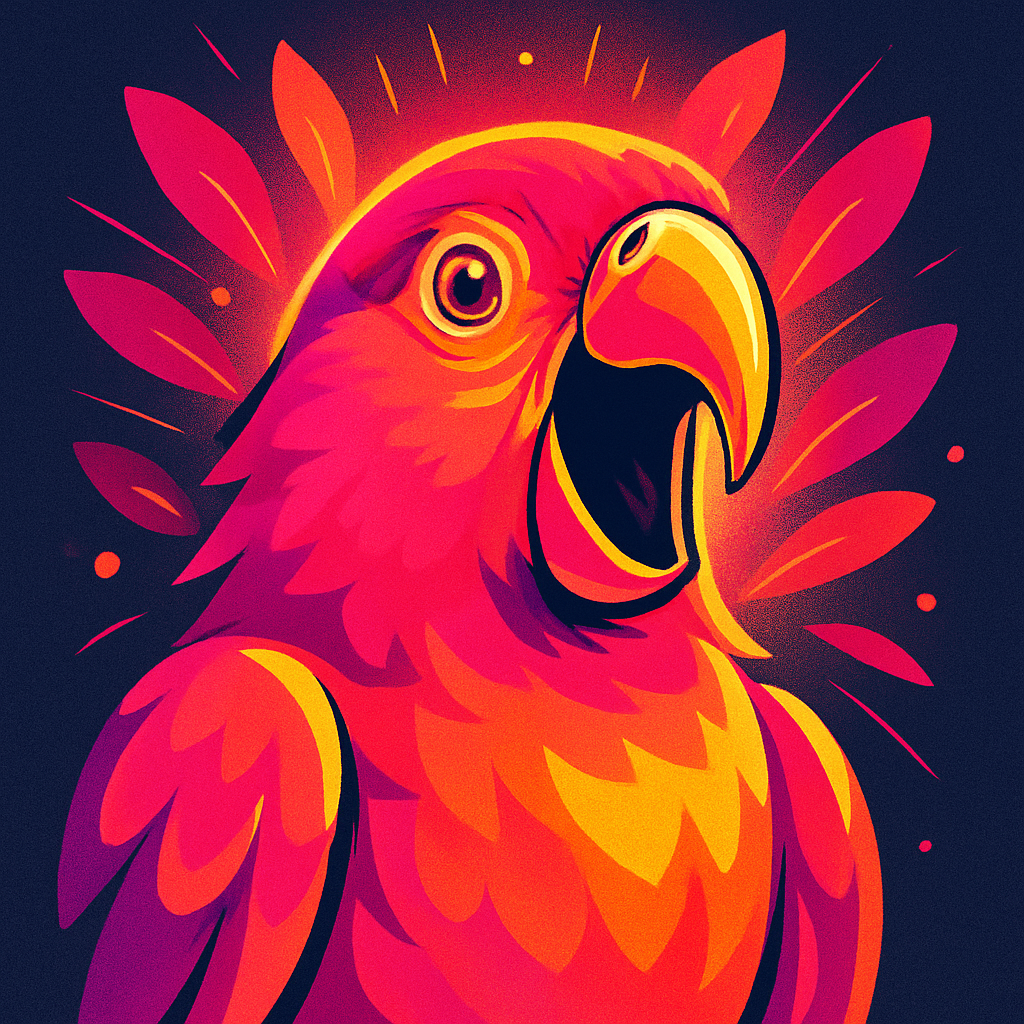Chromatic Parrot Burst Painting by numbers kit