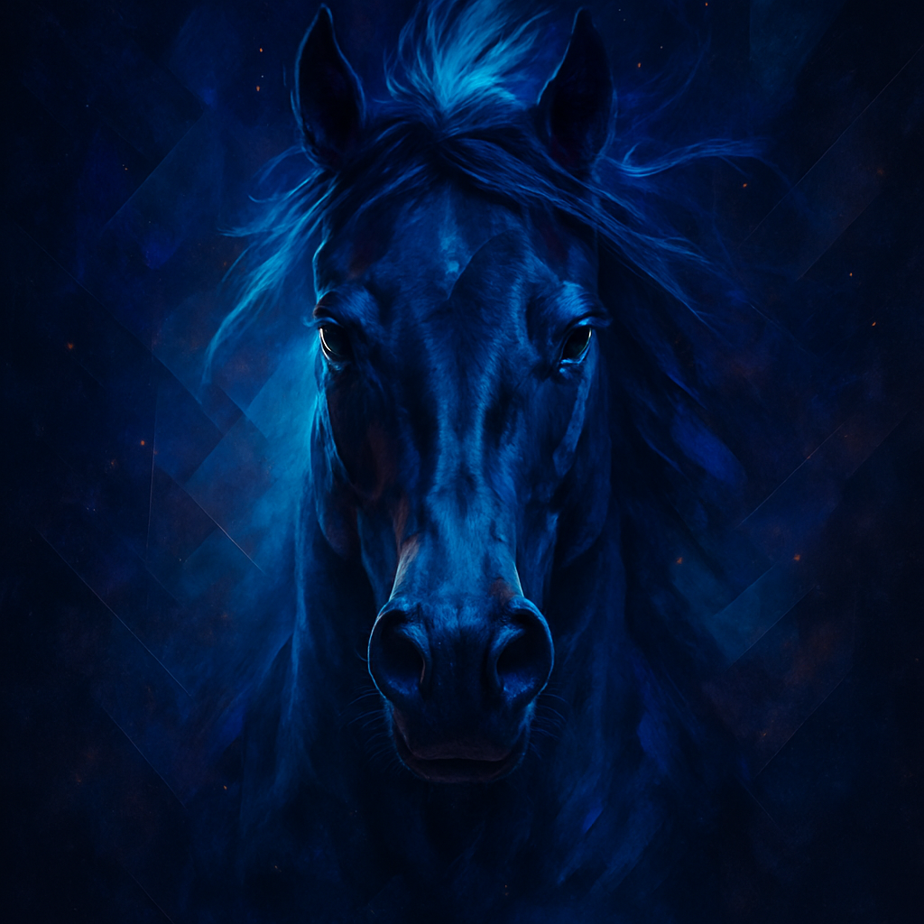 Nebula Stallion Closeup Painting by numbers kit