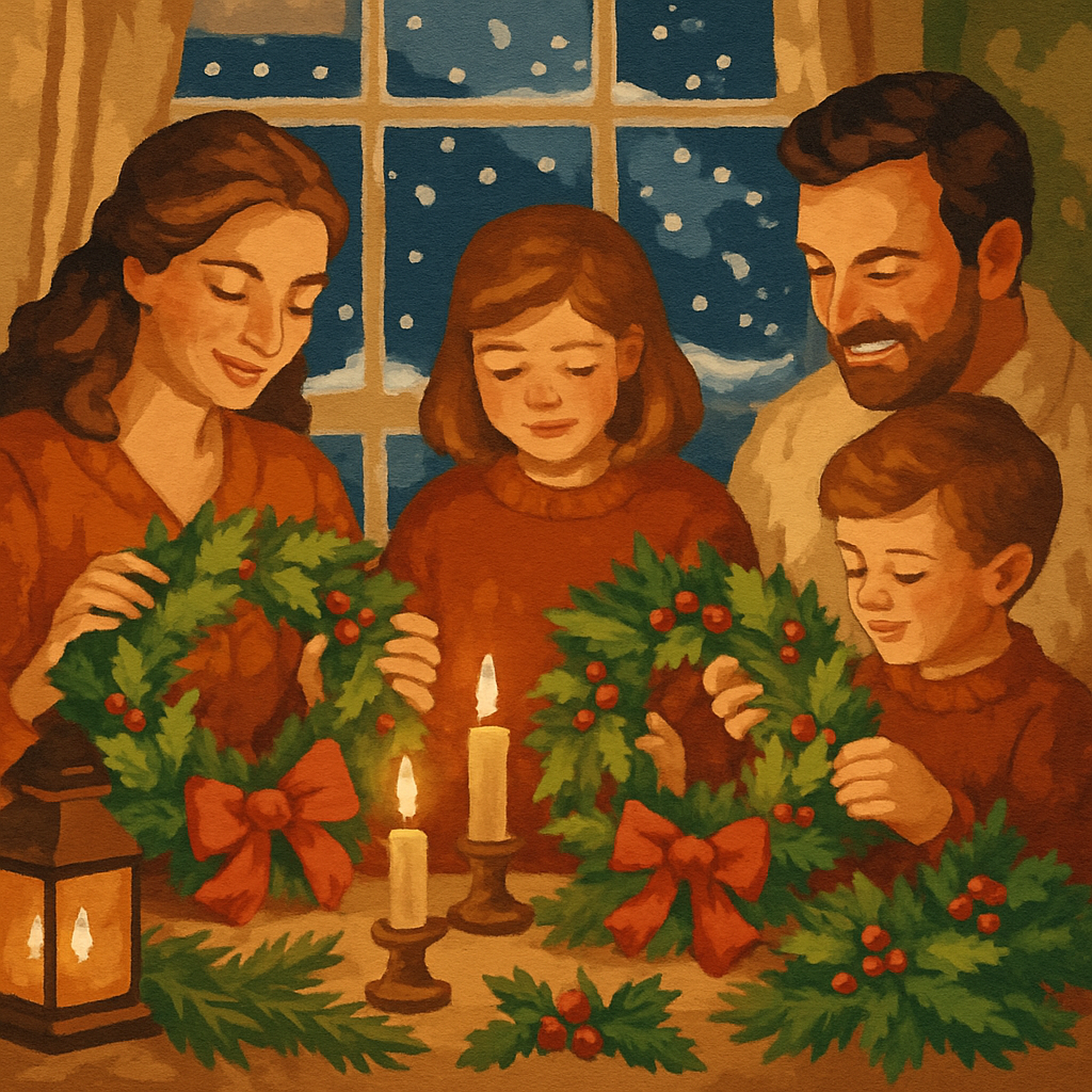 Wreath-Makers At Twilight DIY paint by numbers