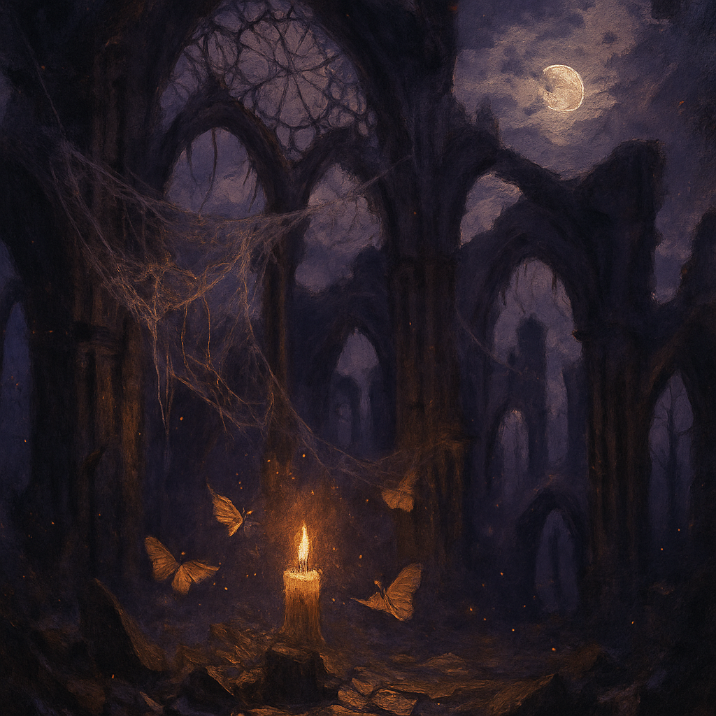 Cobweb Cathedral Ruins DIY paint by numbers