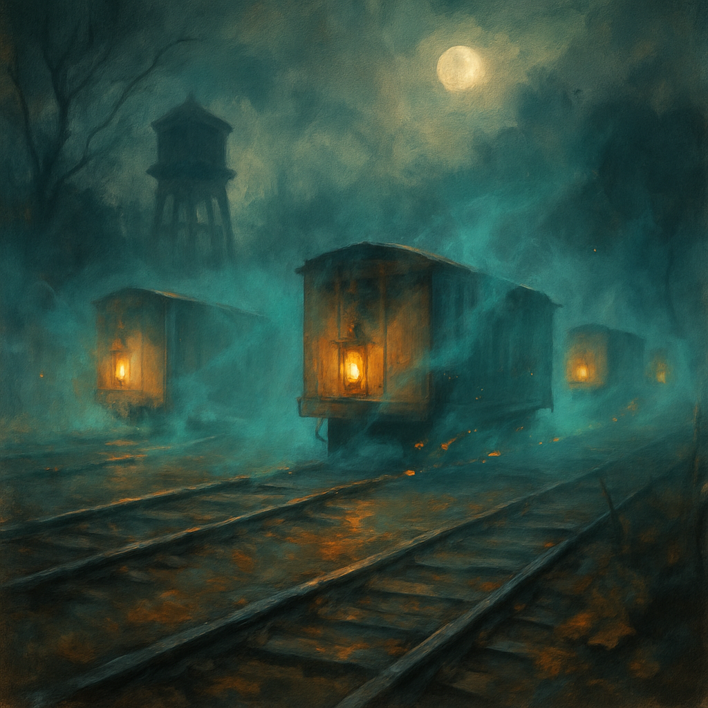 Ghost Lantern Trainyard paint by number