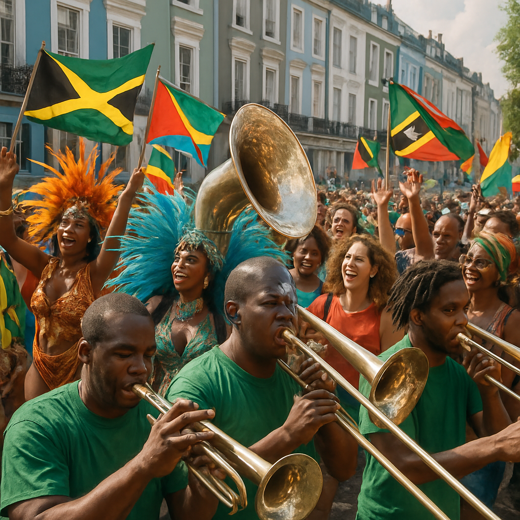 Notting Hill Carnival Brass Band Parade paint by number