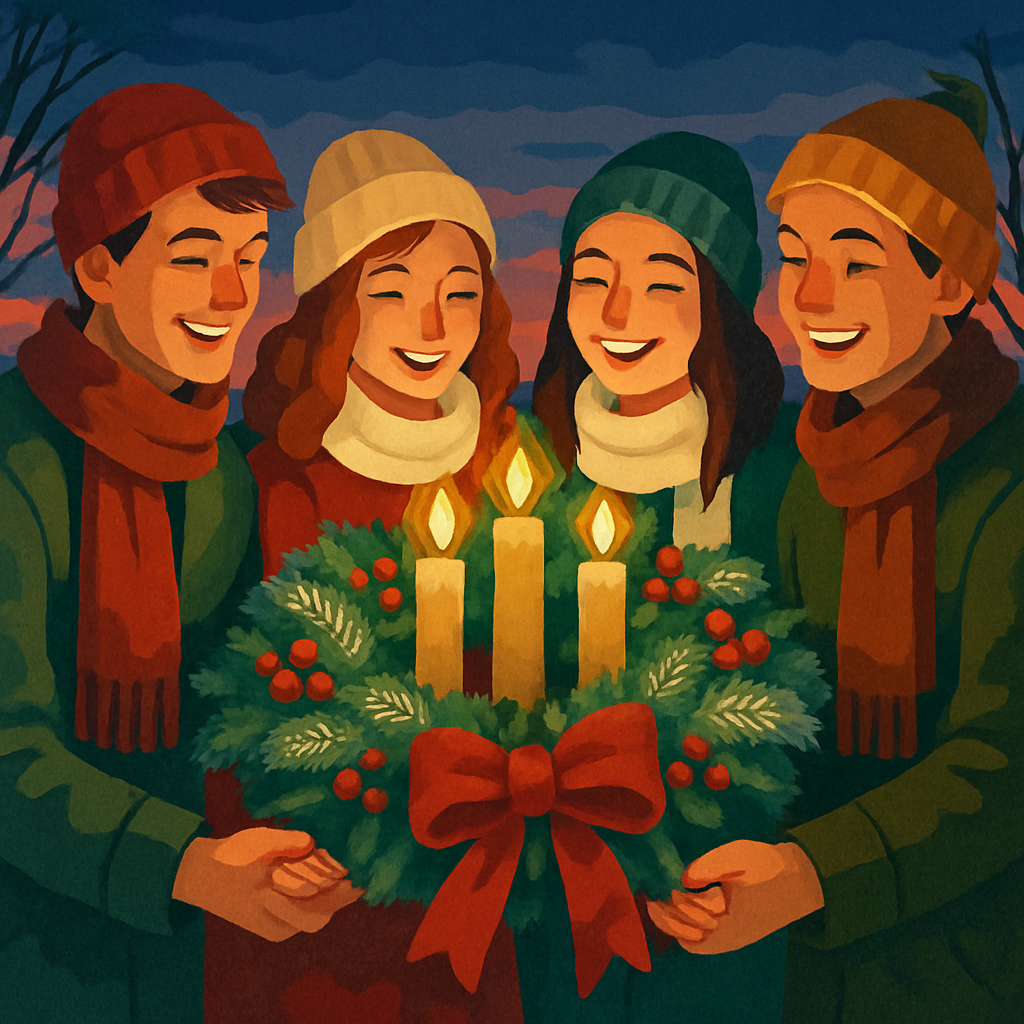 Twilight Wreath Circle Number painting