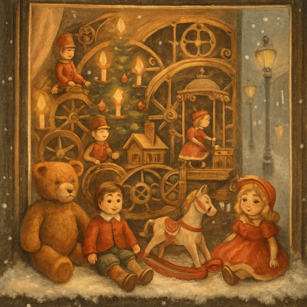 Holiday Window Toy Display Number painting