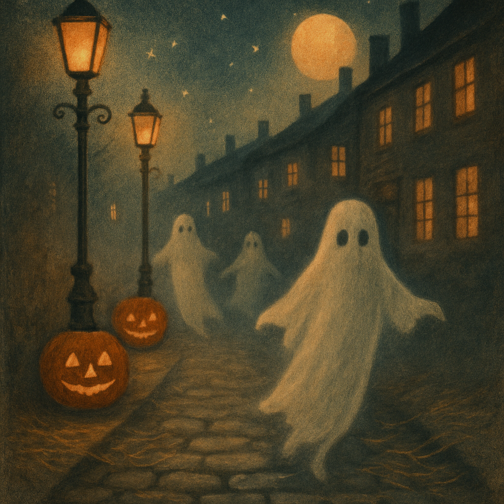 Ghost Row On Autumn Lane paint by color