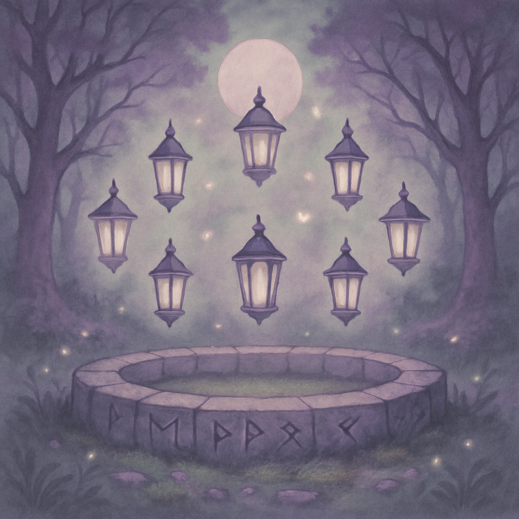 Glimmergrove Lantern Circle paint by number