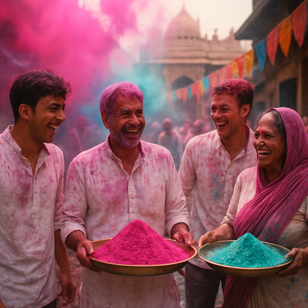 Holi Color Storm Festival In Mathura Paint by numbers art