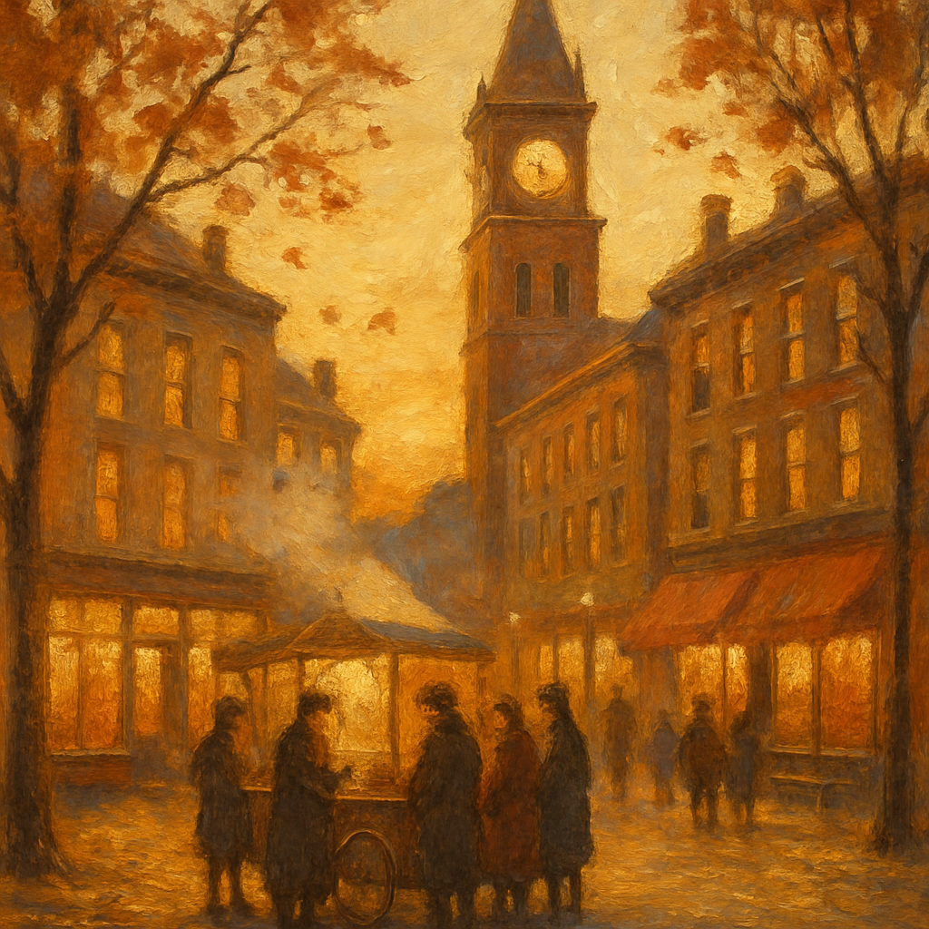Clock Tower Tea Break Numbered painting kits