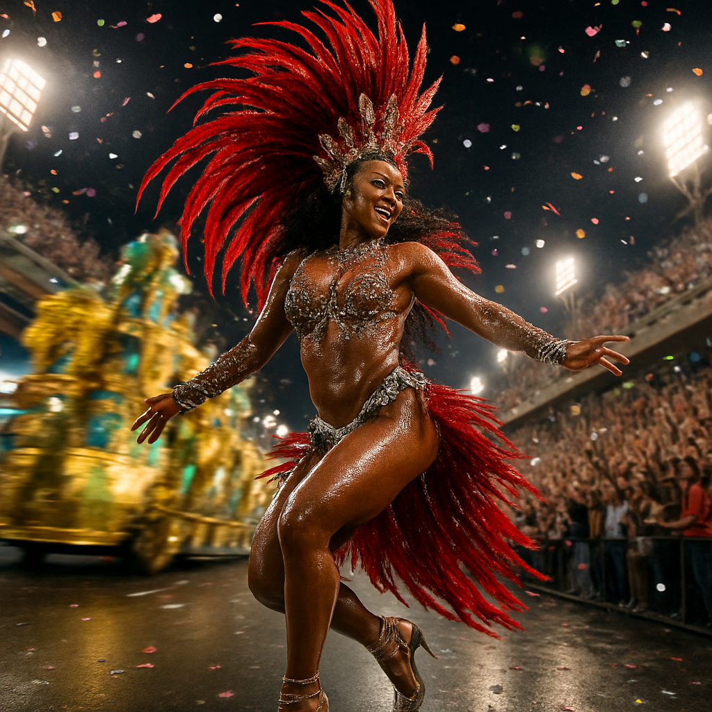 Rio Carnival Samba Parade Night Numbered painting kits