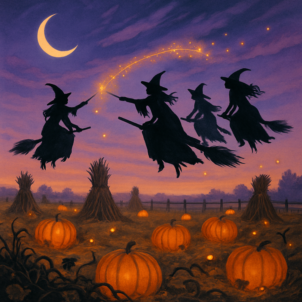 Witches Over The Harvest paint by numbers