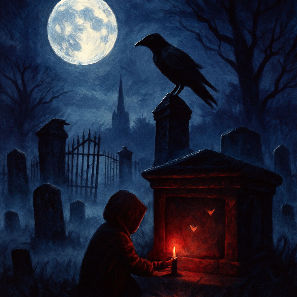 Raven Cemetery Twilight Paint by numbers art