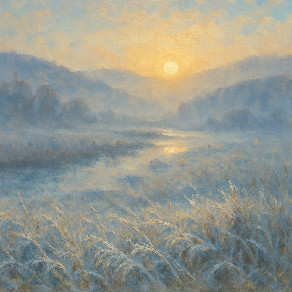Sunrise Over Frosted Valley DIY paint by numbers