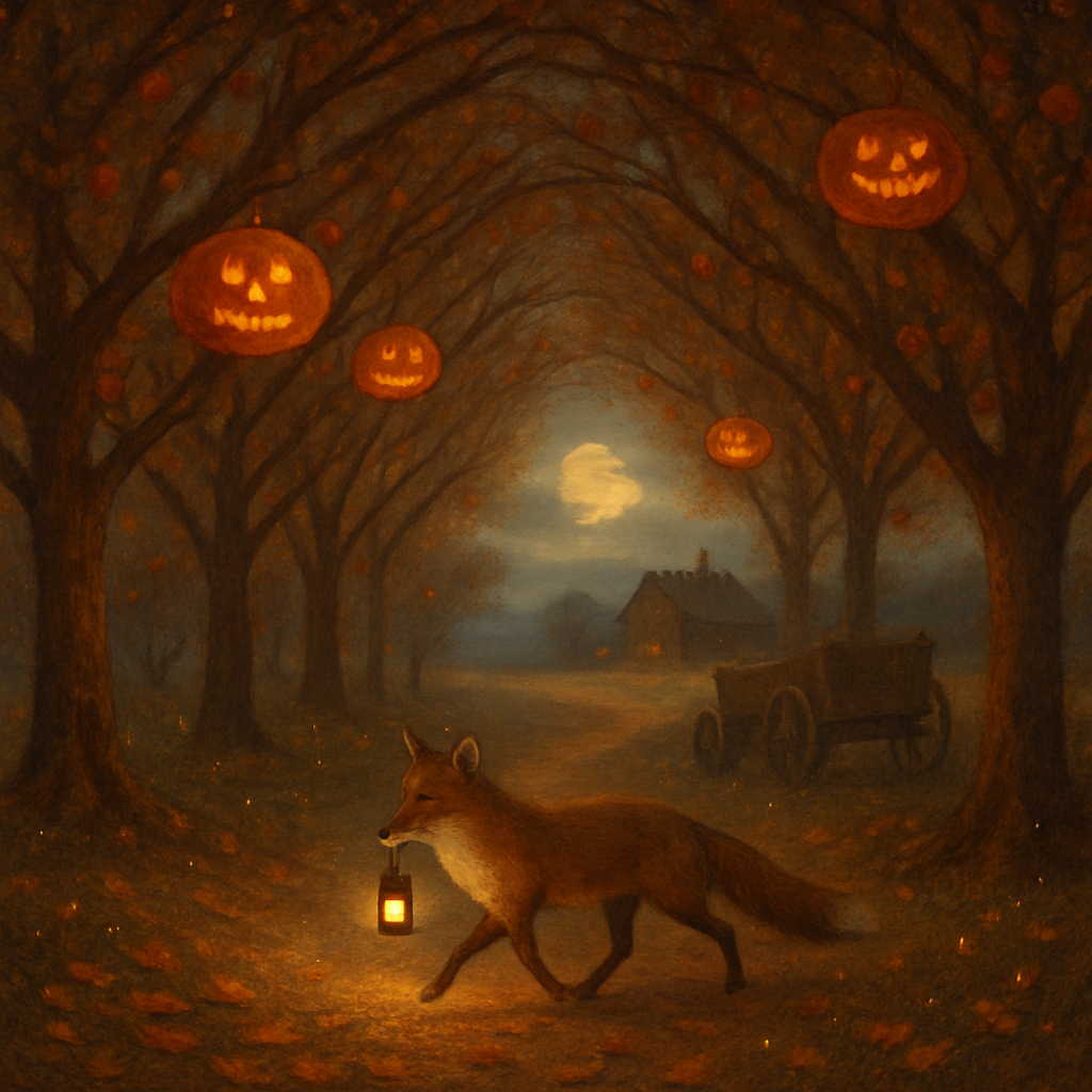 Enchanted Orchard Path Number painting